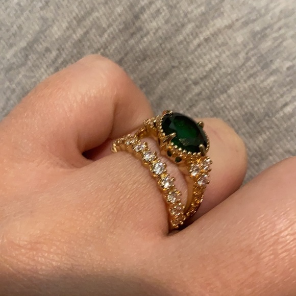 New 925 Sterling silver/18k gold plated rings set - Picture 5 of 7